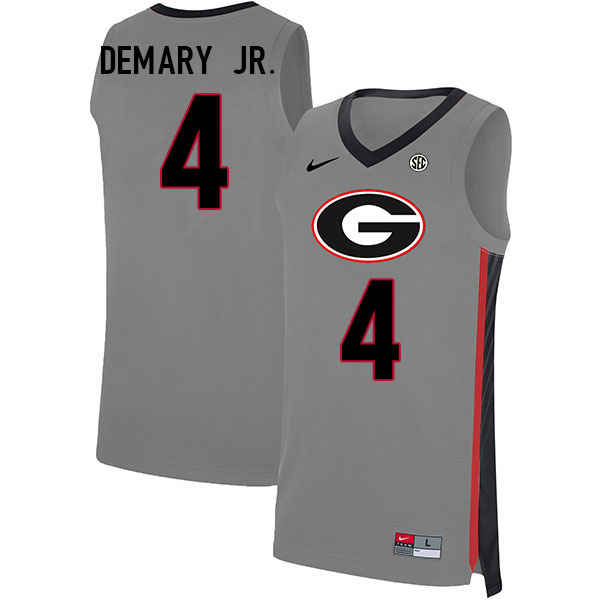 Georgia Bulldogs #4 Silas Demary Jr. College Basketball Jerseys Stitched Sale-Gray